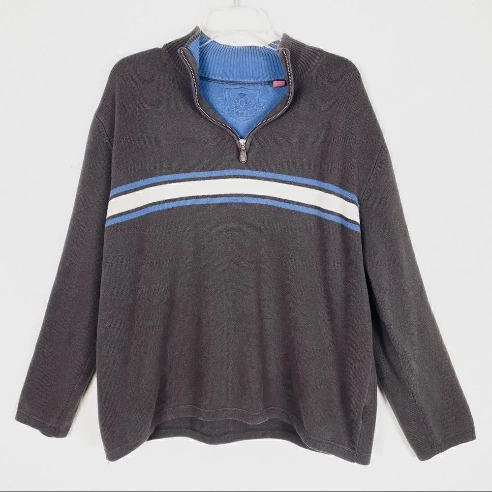 Vintage y2k Brown Horizontal Stripe Pullover Sweater